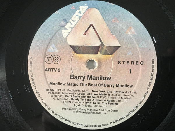 Barry Manilow : Manilow Magic- The Best Of Barry Manilow (LP, Comp, Ger)