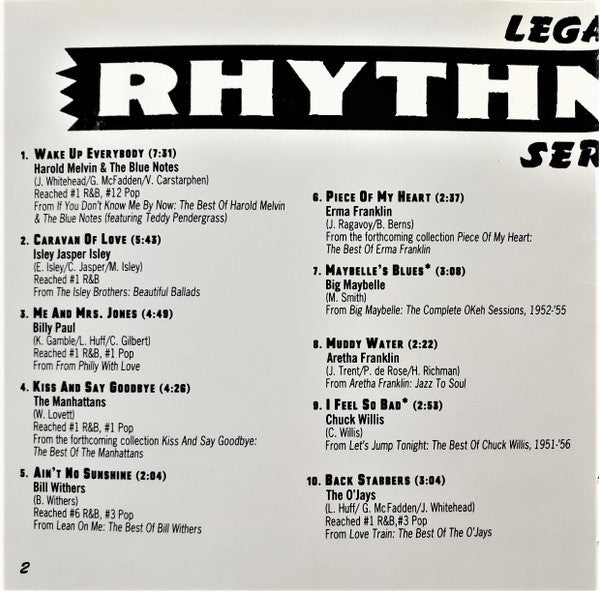 Various : Legacy's Rhythm And Soul Revue (CD, Comp, Smplr)