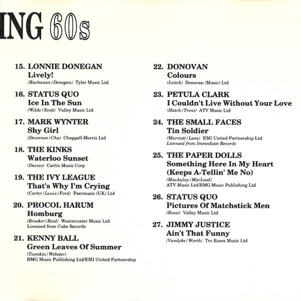 Various : Swinging 60s (CD, Comp)