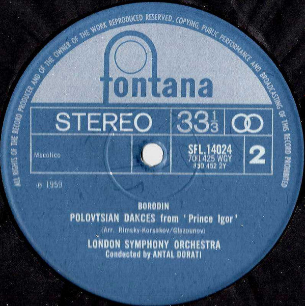 Alexander Borodin / Nikolai Rimsky-Korsakov, London Symphony Orchestra And London Symphony Chorus, Antal Dorati : Polovtsian Dances / Le Coq D'Or Suite (LP, RE)