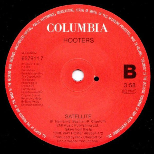The Hooters : Karla With A K (7", Single)