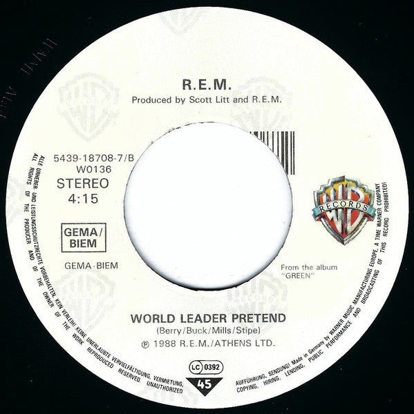 R.E.M. : Drive (7", Single, Juk)
