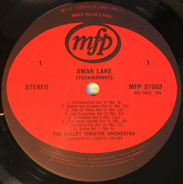 Pyotr Ilyich Tchaikovsky, Ballet Theatre Orchestra, Joseph Levine : Selections From Swan Lake (LP)