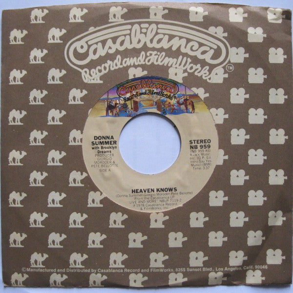 Donna Summer : Heaven Knows (7", Single, Styrene, PRC)
