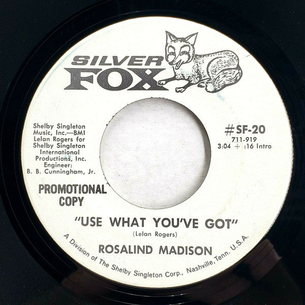 Rosalind Madison : Fancy / Use What You've Got (7", Promo)
