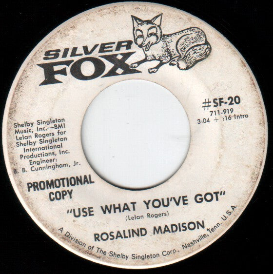 Rosalind Madison : Fancy / Use What You've Got (7", Promo)