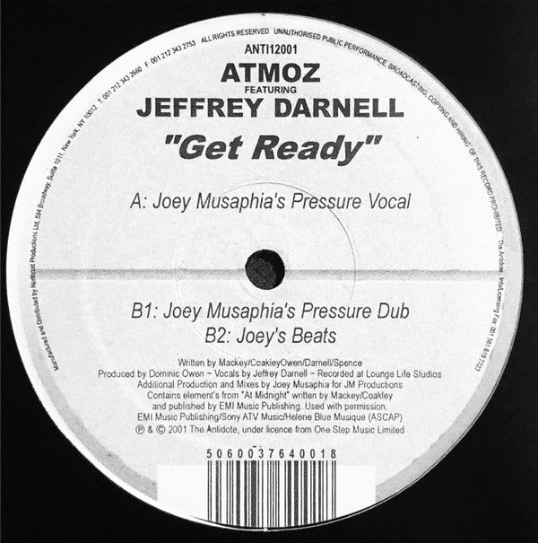 ATMOZ Featuring Jeffrey Darnell : Get Ready (12")