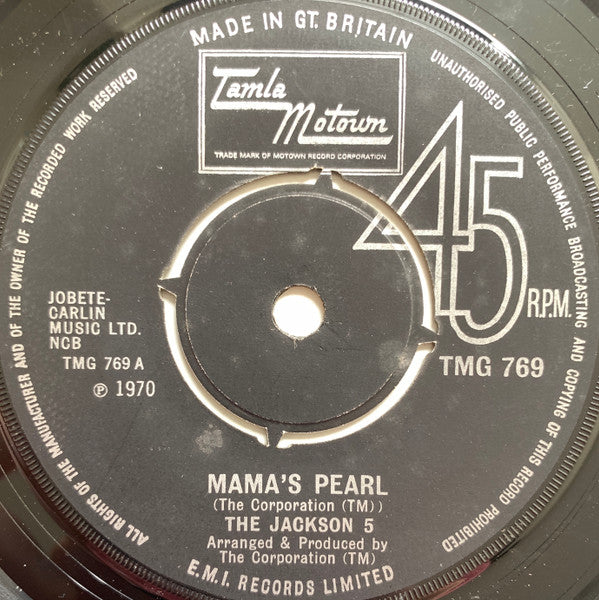 The Jackson 5 : Mama's Pearl (7", 4 p)