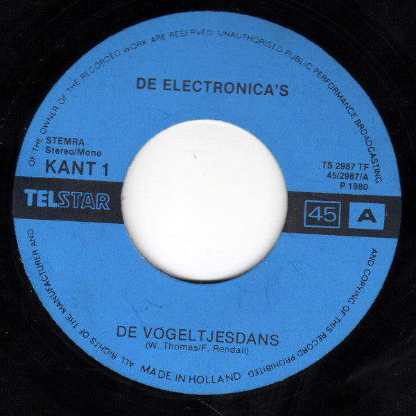 De Electronica's : De Vogeltjesdans (7", Single, Blu)