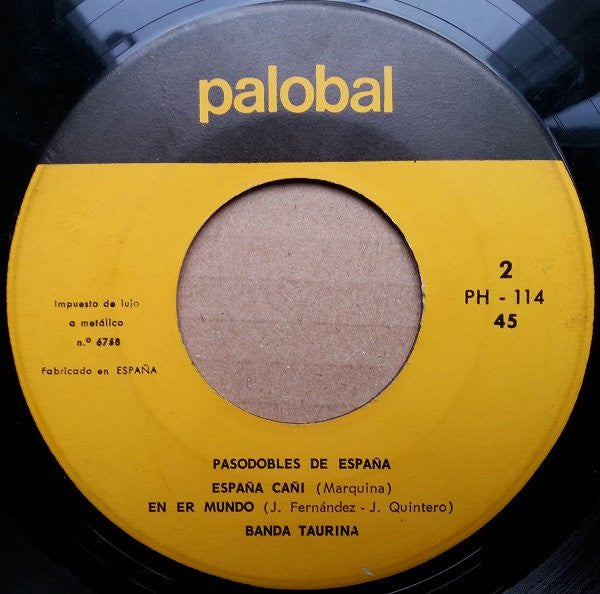 Banda Taurina : Pasodobles De España (7", EP)