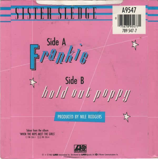 Sister Sledge : Frankie (7", Single, Pap)