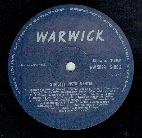 Various : Strictly Instrumental (LP, Comp)