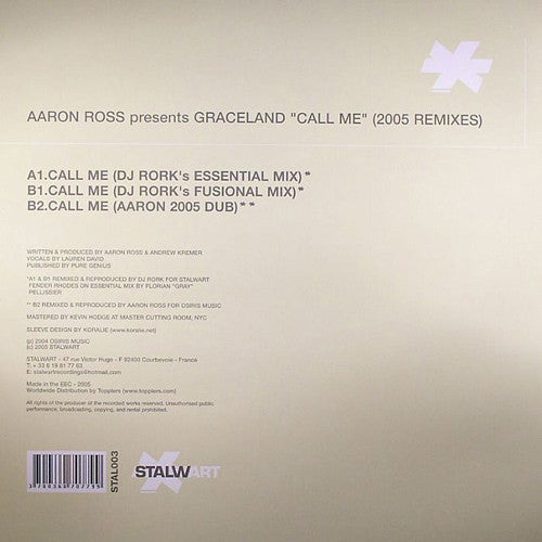 Aaron Ross Presents Graceland : Call Me (2005 Remixes) (12")