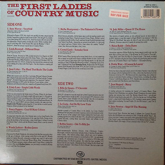 Various : The First Ladies Of Country Music (LP, Comp)