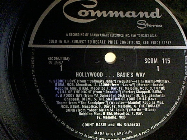 Count Basie Orchestra : Hollywood...Basie's Way (LP, Album)