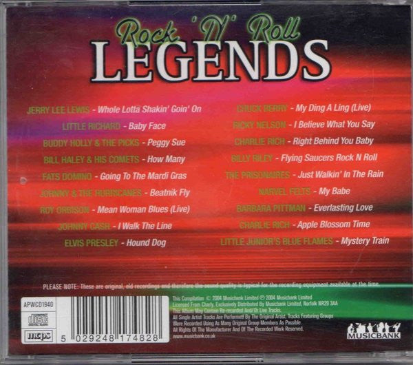 Various : Rock 'N' Roll Legends - Whole Lotta Shakin' Goin' On (CD, Comp, P/Unofficial)