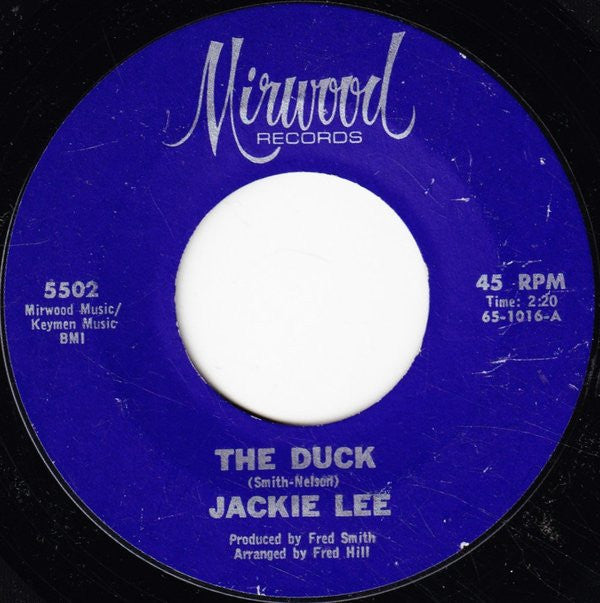 Jackie Lee : The Duck (7", Single, Styrene, Blu)