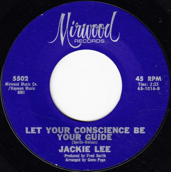 Jackie Lee : The Duck (7", Single, Styrene, Blu)