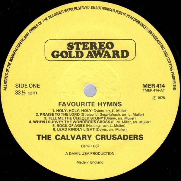The Calvary Crusaders : The Calvary Crusaders Sing Favourite Hymns (LP, RE)