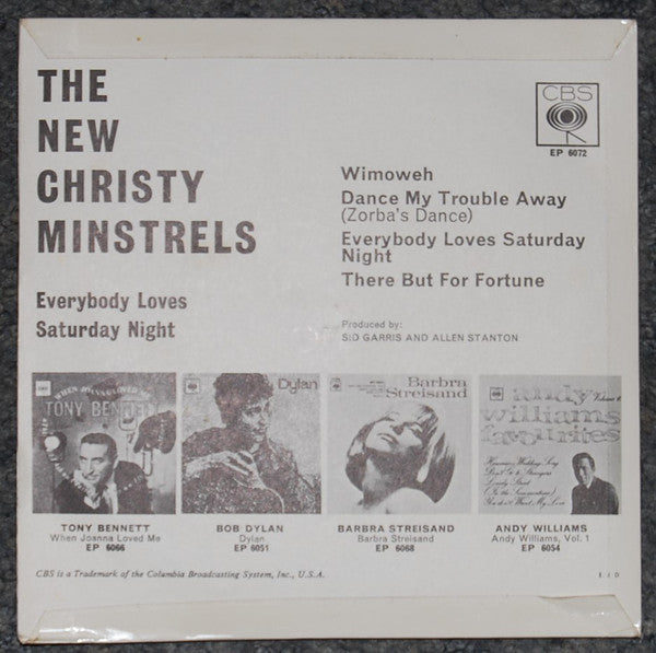 The New Christy Minstrels : Everybody Loves Saturday Night (7", EP)