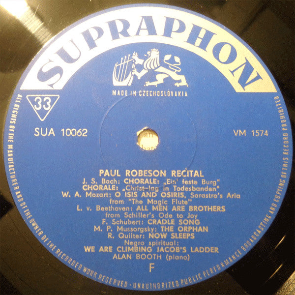 Paul Robeson : Recital (LP, Album, Gre)