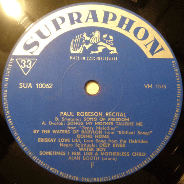 Paul Robeson : Recital (LP, Album, Gre)