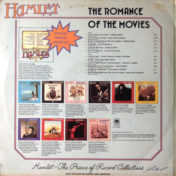 Various : The Romance Of The Movies (LP, Comp)