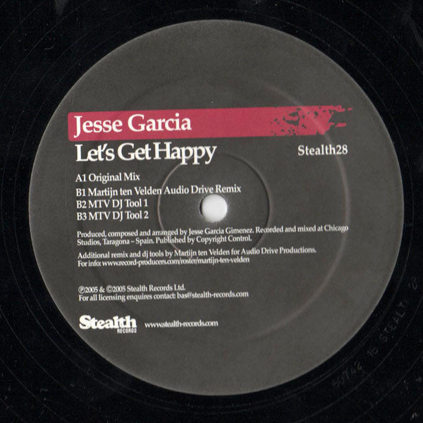 Jesse Garcia : Let's Get Happy (12")