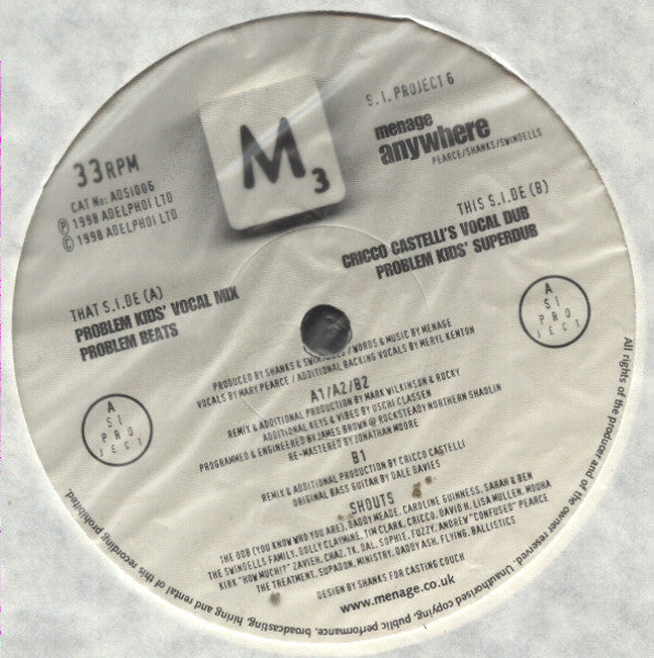 Menage : Anywhere (12")
