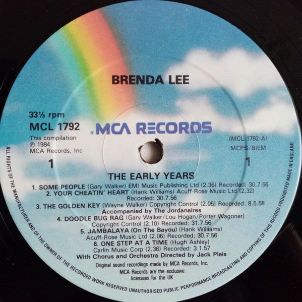 Brenda Lee : The Early Years (LP, Comp)