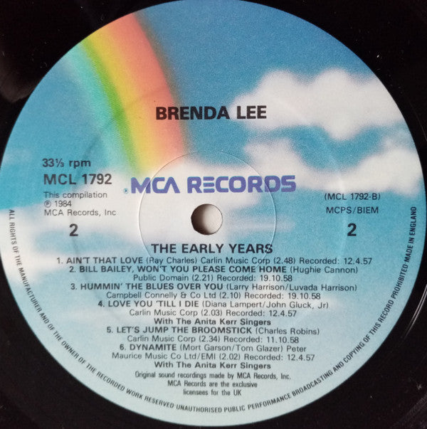 Brenda Lee : The Early Years (LP, Comp)