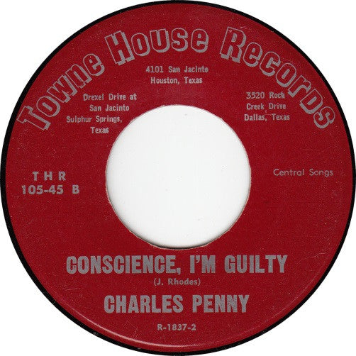 Charles Penny : By The Sweat Of My Brow (7")