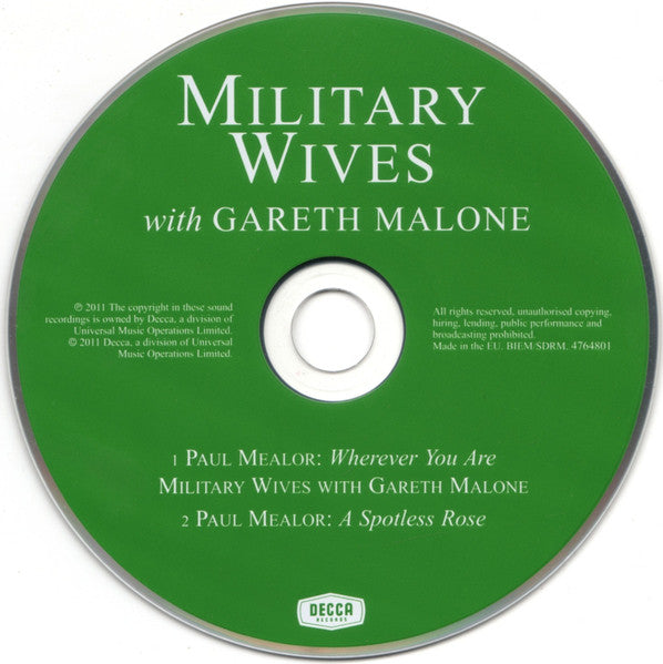 Military Wives With Gareth Malone, Paul Mealor : Wherever You Are (CD, Single)