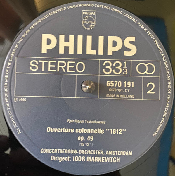 Tchaikovsky* / Rimsky-Korsakov* / Borodin*, Igor Markevitch, Concertgebouw Orchestra, Amsterdam* : Overture 1812 / Russian Easter Festival / Polovtsian Dances (LP, RE)