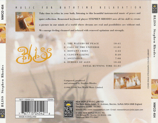 Stephen Rhodes : Bliss (CD, Album)