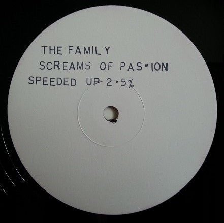 The Family (2) : The Screams Of Passion (12", Promo, W/Lbl)