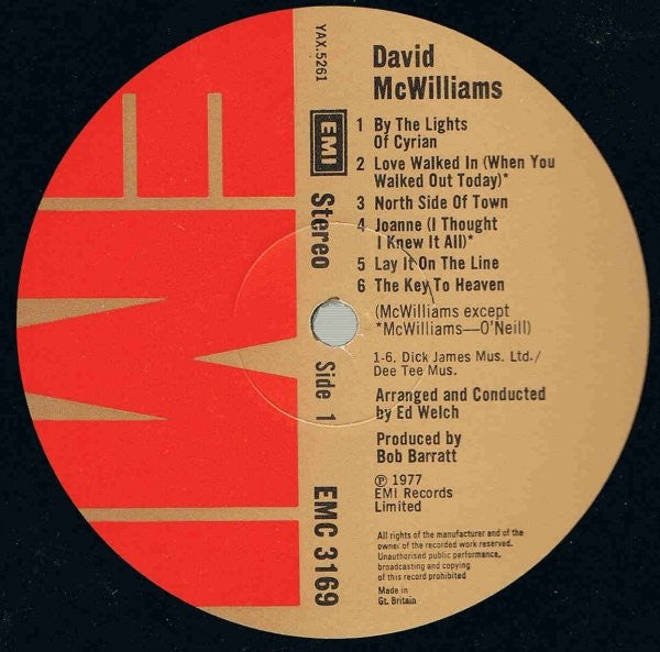 David McWilliams : David McWilliams (LP, Album)
