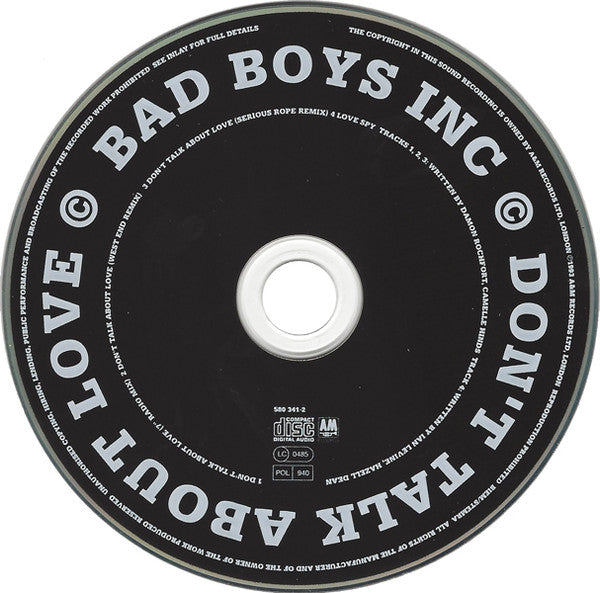 Bad Boys Inc. : Don't Talk About Love (CD, Single)