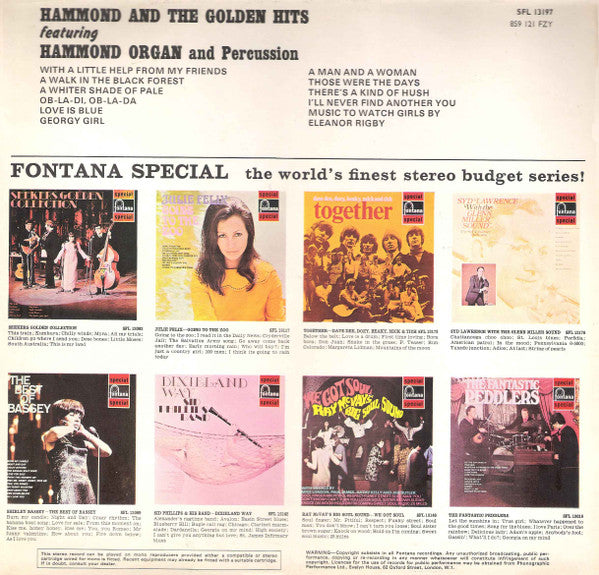 Unknown Artist : Hammond And The Golden Hits Featuring Hammond Organ And Percussion (LP)