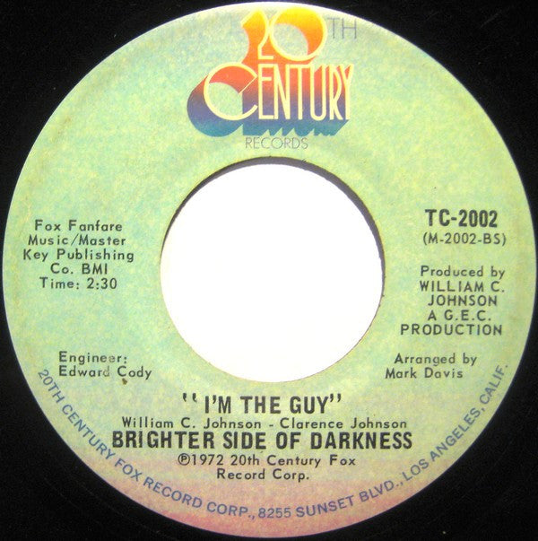 Brighter Side Of Darkness : Love Jones (7", Single, San)