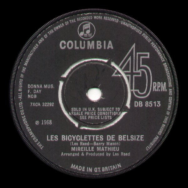 Mireille Mathieu : Les Bicyclettes De Belsize (7", Single)