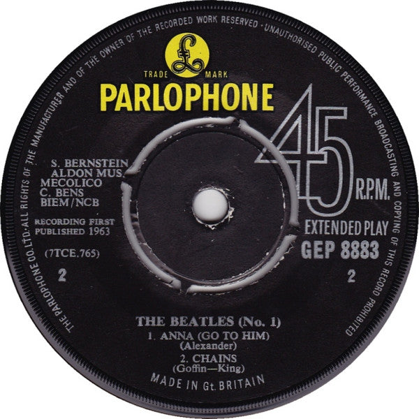 The Beatles : The Beatles No.1 (7", EP, Mono)