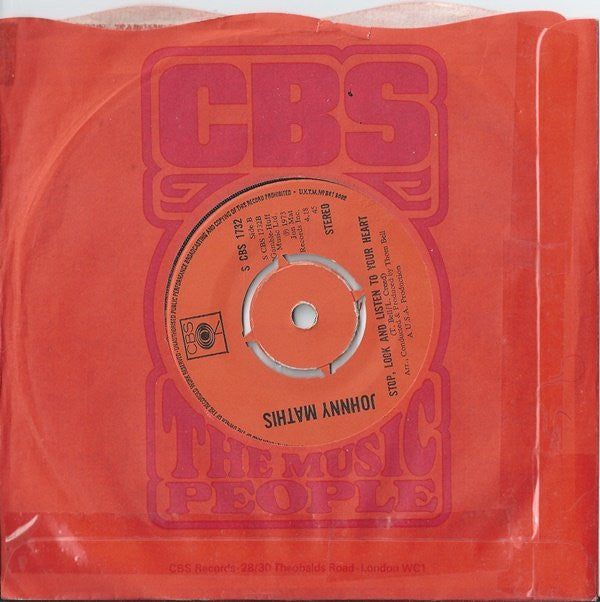 Johnny Mathis : I'm Coming Home (7", Ora)
