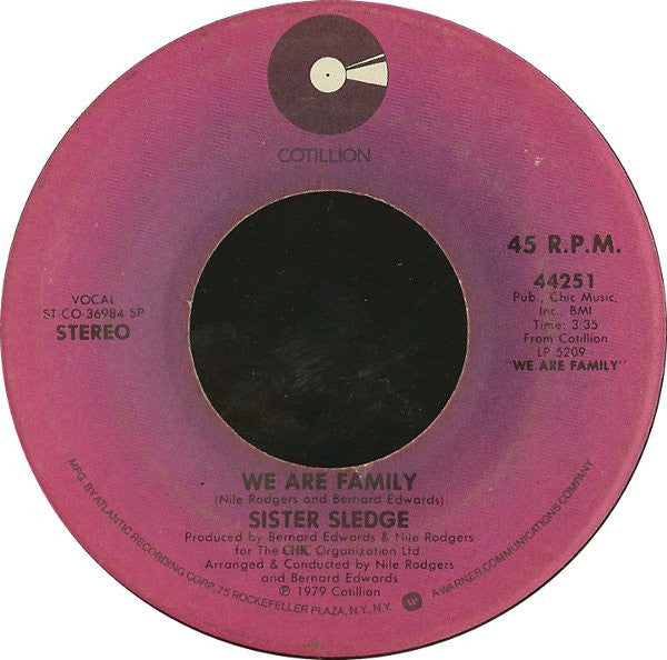 Sister Sledge : We Are Family (7", Single, SP )