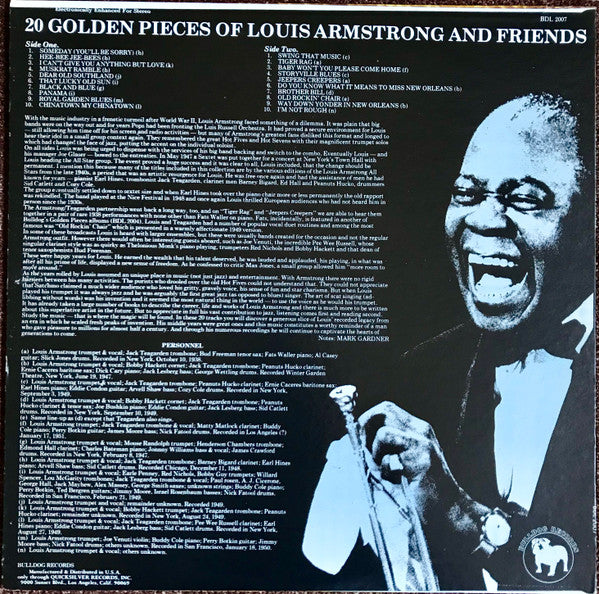 Louis Armstrong And His Friends : 20 Golden Pieces Of Louis Armstrong And Friends (LP, Comp, RM)