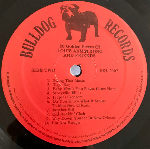 Louis Armstrong And His Friends : 20 Golden Pieces Of Louis Armstrong And Friends (LP, Comp, RM)