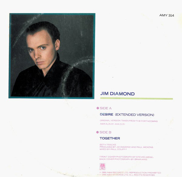 Jim Diamond : Desire (12", Single)