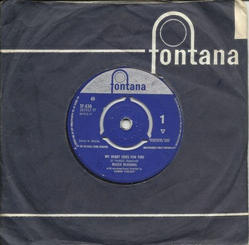 Maisie McDaniel : My Heart Cries For You (7", Single)