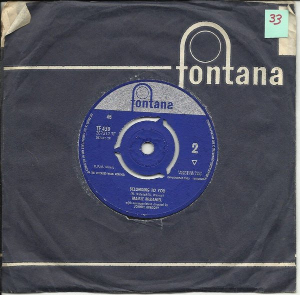 Maisie McDaniel : My Heart Cries For You (7", Single)