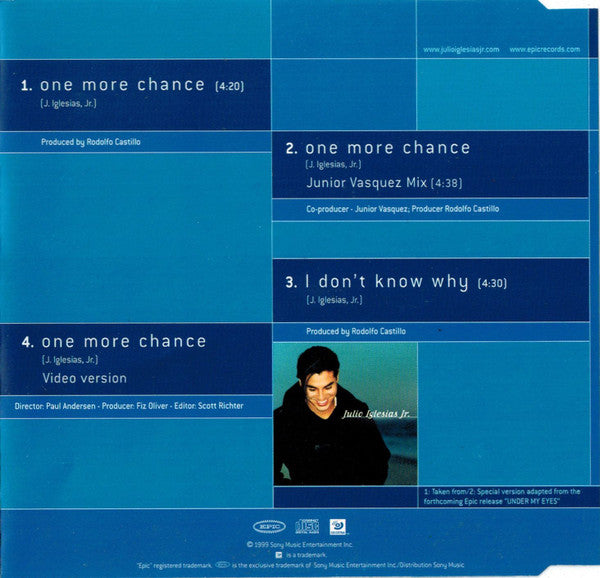 Julio Iglesias, Jr. : One More Chance (CD, Single, Enh)